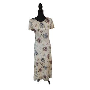 Vtg 90s/y2k cottagecore lace floral maxi dress Ronnie Nicole